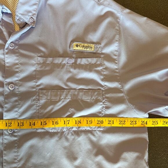 Columbia PFG Omni-Shade Tamiami Men's Purple Short Sleeve Shirt size Large - Picture 10 of 11